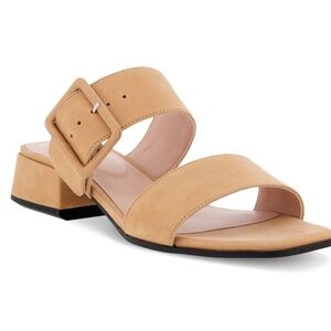 Ecco elevated squared sandal with buckle straps size 37 EU